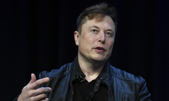 Tesla and SpaceX CEO Elon Musk speaks during a conference in Washington on March 9, 2020. (Susan Walsh/AP Photo)