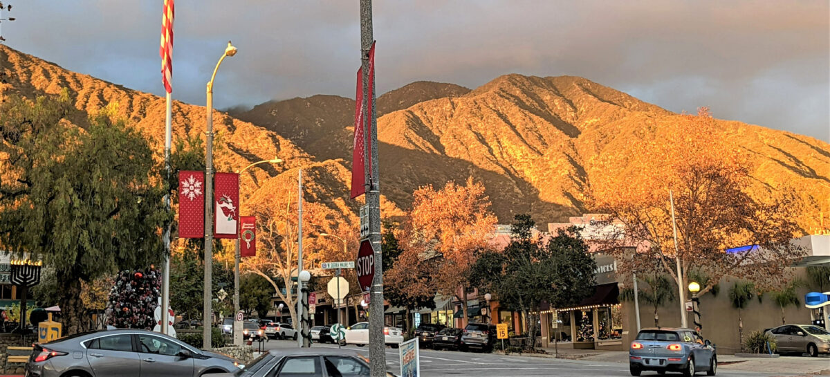 At the base of the San Gabriel Mountains below Angeles National Forest, sits the pioneer town of Sierra Madre, California, founded in 1881. (Photo courtesy of Athena Lucero)