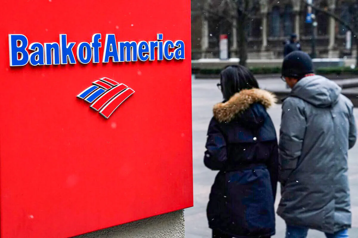 A Bank of America logo in the Manhattan borough of New York, on Jan. 30, 2019. (Carlo Allegri/Reuters)
