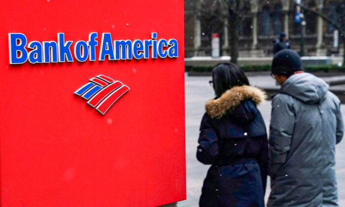 A Bank of America logo in the Manhattan borough of New York, on Jan. 30, 2019. (Carlo Allegri/Reuters)