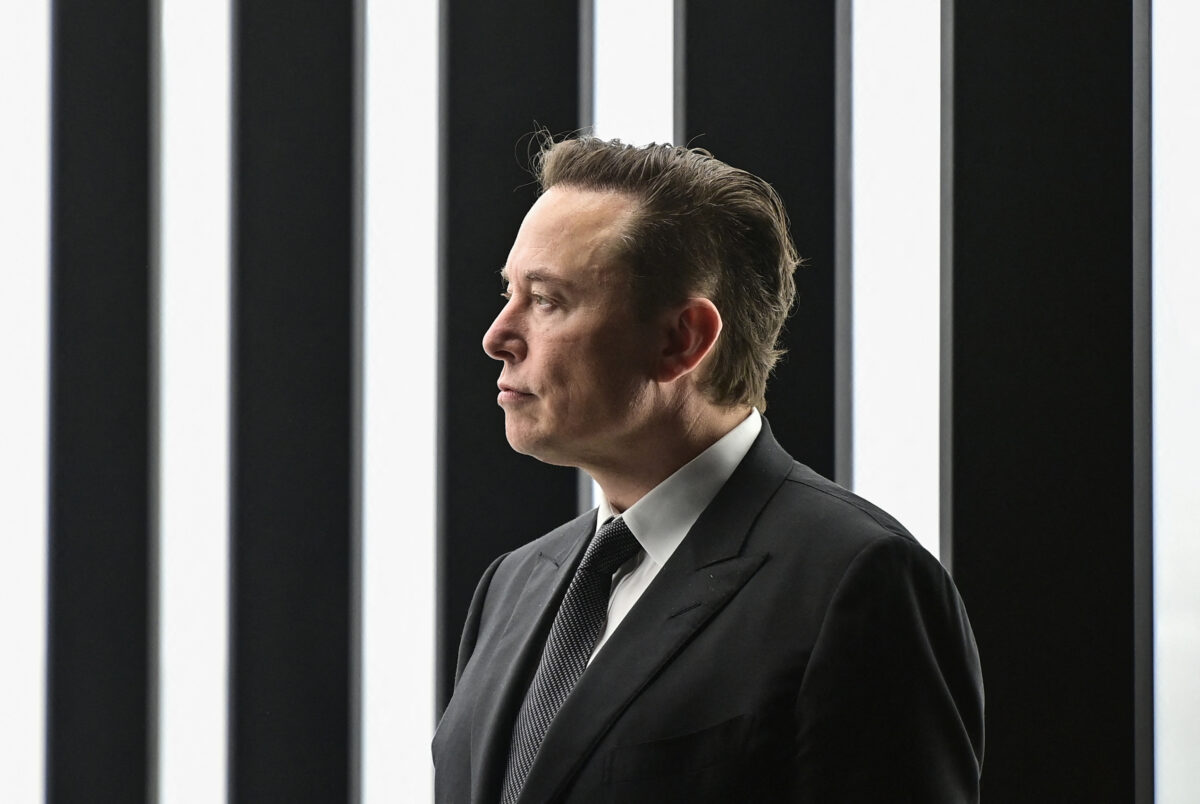 Tesla CEO Elon Musk attends the start of the production at Tesla’s “Gigafactory” in Berlin on March 22, 2022. (Patrick Pleul/Pool/AFP/Getty Images)