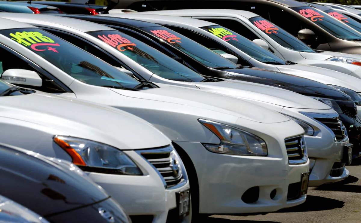 Automobiles for sale at a car dealership in Carlsbad, Calif., on May 2, 2016. (Mike Blake/Reuters)