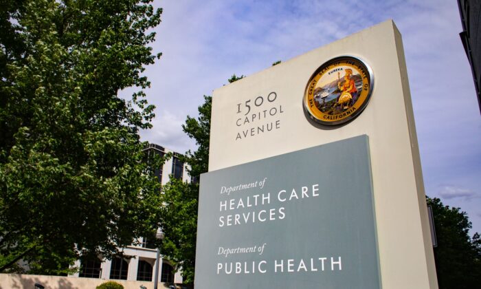 The California Department of Public Health in Sacramento on April 18, 2022. (John Fredricks/The Epoch Times)