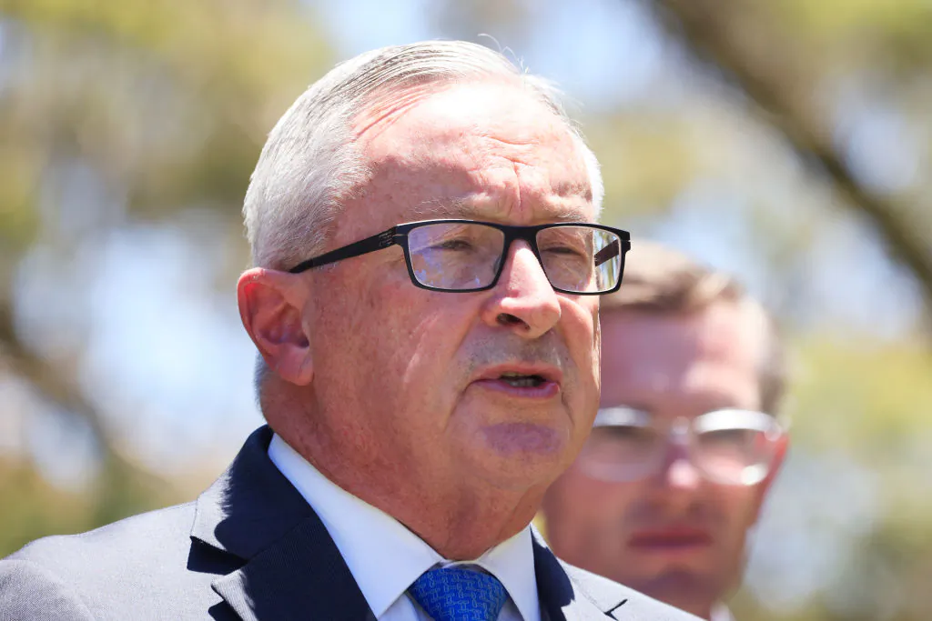 NSW Minister for Health Brad Hazzard, speaks during a Covid-19 update on December 15, 2021 in Sydney, Australia. (Photo by Jenny Evans/Getty Images)