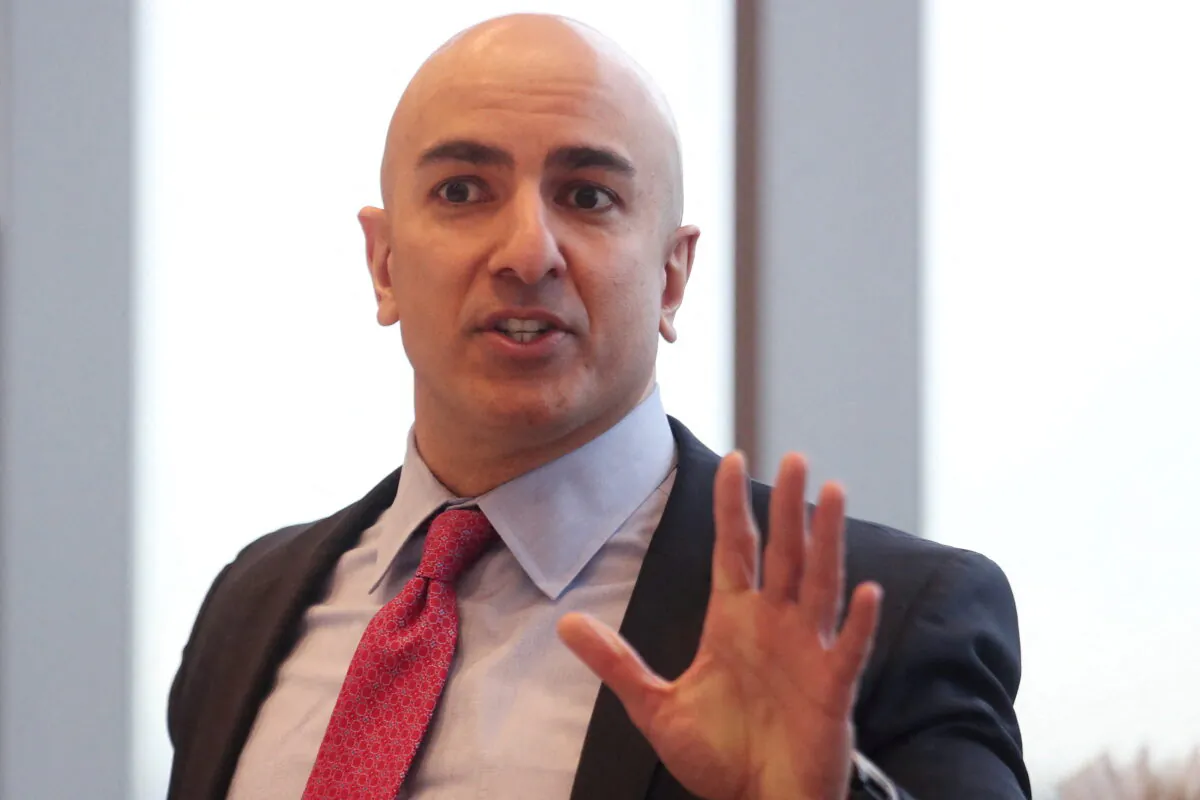 President of the Federal Reserve Bank of Minneapolis Neel Kashkari speaks during an interview in New York, on March 29, 2019. (Shannon Stapleton/Reuters)