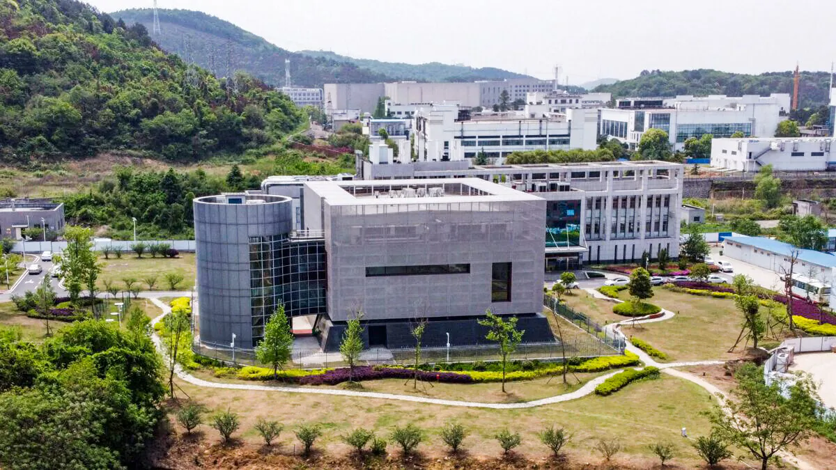 An aerial view shows the P4 laboratory at the Wuhan Institute of Virology in Wuhan in China's central Hubei Province on April 17, 2020. (HECTOR RETAMAL/AFP via Getty Images)