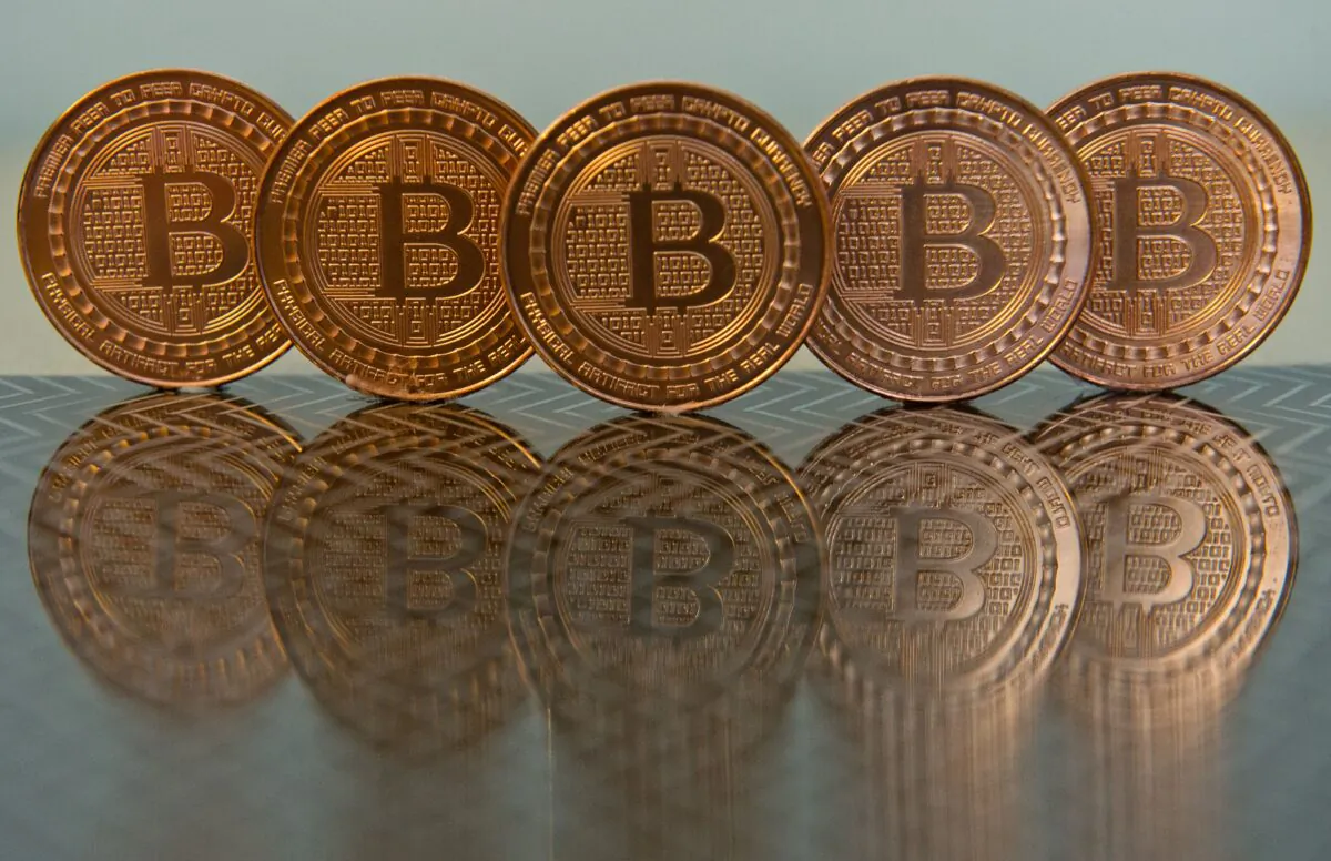 Bitcoin medals, in Washington, on June 17, 2014. (Karen Bleier/AFP via Getty Images)