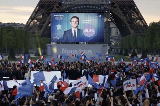 Macron supporters
