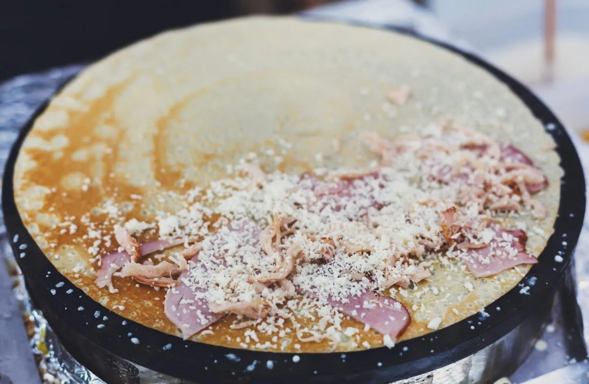 Ham and gruyere crepes. (Prostock-Studio/iStock/Getty Images Plus)