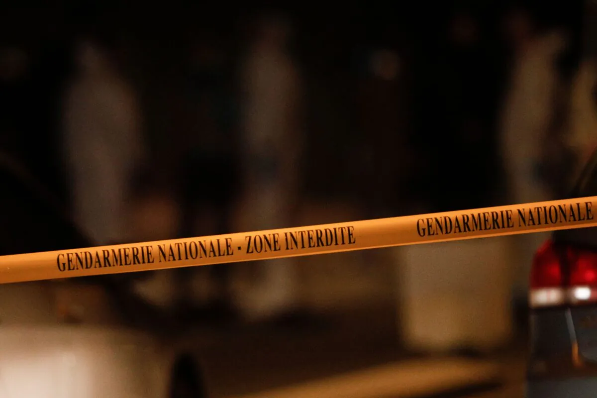 A gendarmerie tape in France in a file photo. (Geoffroy Van Der Hasselt/AFP via Getty Images)