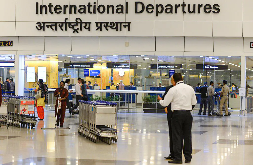 A general view of the departure hall at Terminal 3 of Indira Gandhi International airport in New Delhi on Nov. 5, 2014. (Prakash Singh/AFP/Getty Images)