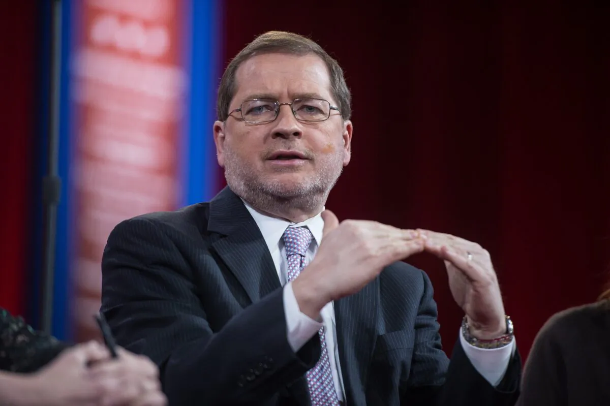 Grover Norquist, founder and president of Americans for Tax Reform, at the annual Conservative Political Action Conference (CPAC) at National Harbor, Maryland, outside Washington, on Feb. 26, 2015. (Nicholas Kamm/AFP via Getty Images)