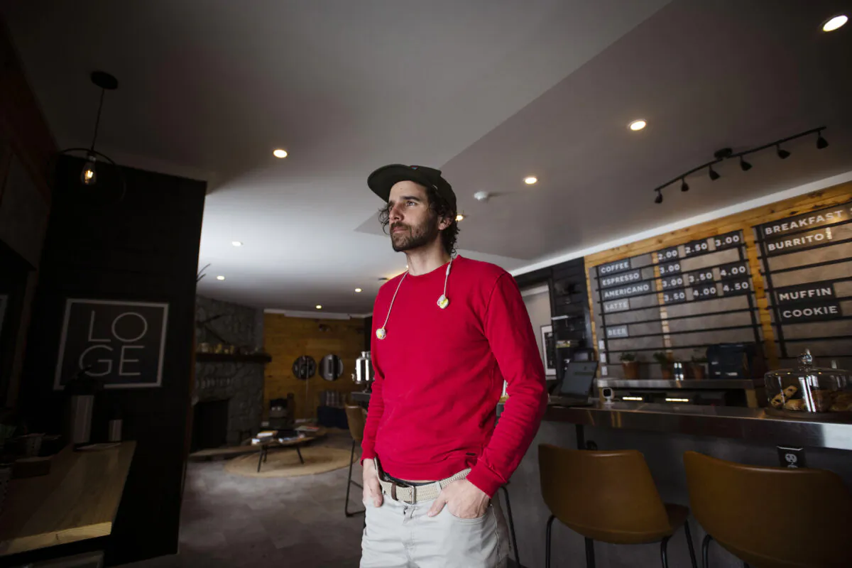 Edward Solan the manager of the LOGE in Breckenridge, Colorado, poses for a portrait on March 9, 2022. Built in the 1960s, the former Wayside Inn is now a trendy remodeled boutique motel with a hostel vibe that reopened in 2019. The updated spot offers gear rentals and demos and a on-site bar and restaurant, called the Wayside Cafe. (Chancey Bush/Colorado Springs Gazette/TNS)
