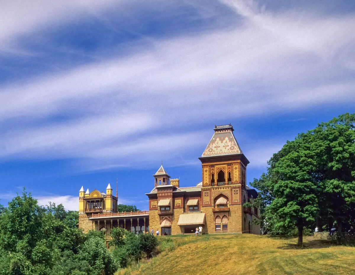 A view of the south facade of the main house at Olana.(Peter Aaron)