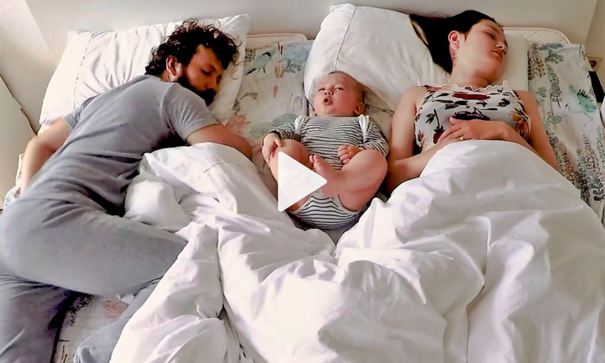 Adorable Timelapse Footage of Baby Waking Up Early