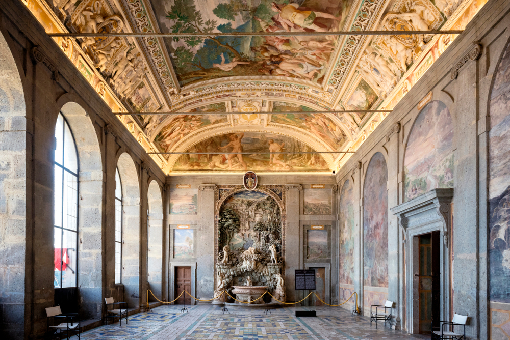 Caprarola,,Italy,Â,March,23,,2018:,Palazzo,Farnese,Rustic,Fountain