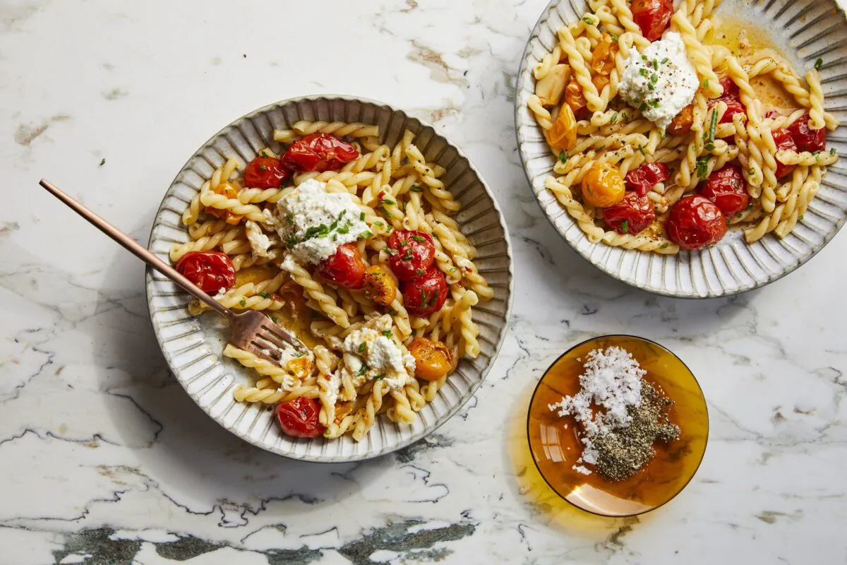 Tomatoes on the brink? Alexis deBoschnek's tomato confit—slow-cooked in garlic- and rosemary-infused oil—will bring them back to life. (Nicole Franzen)