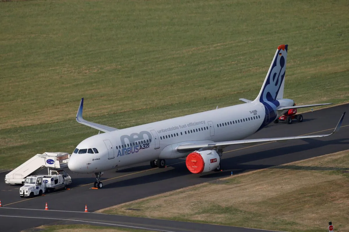 An Airbus A321neo during the 52nd Paris Air Show at Le Bourget airport near Paris, on June 21, 2017. (Pascal Rossignol/Reuters)