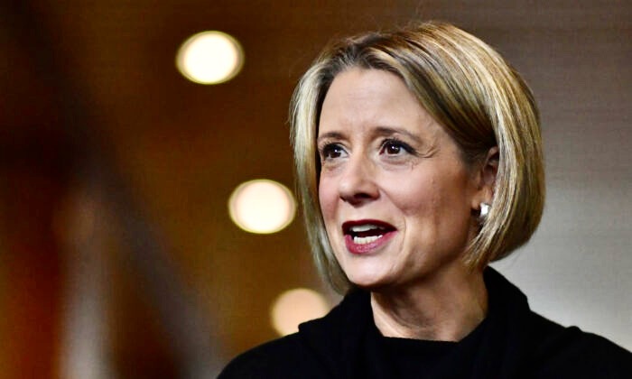 Senator Kristina Keneally during a press conference in the Mural Hall at Parliament House on June 04, 2021 in Canberra, Australia. (Photo by Sam Mooy/Getty Images)