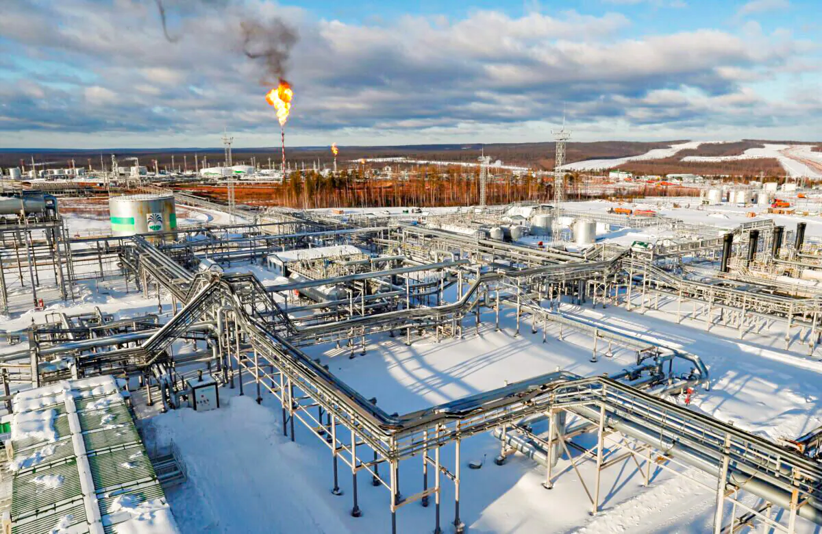 A general view shows an oil treatment plant in the Yarakta Oil Field, in Irkutsk Region, Russia, on March 10, 2019. (Vasily Fedosenko/Reuters)