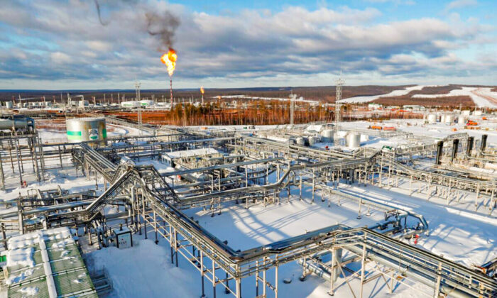 A general view shows an oil treatment plant in the Yarakta Oil Field, in Irkutsk Region, Russia, on March 10, 2019. (Vasily Fedosenko/Reuters)