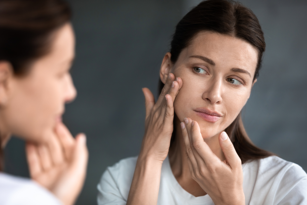 Our pores also enlarge as we age, as the collagen begins to loosen and hydration levels begin to decline. (ShutterStock)