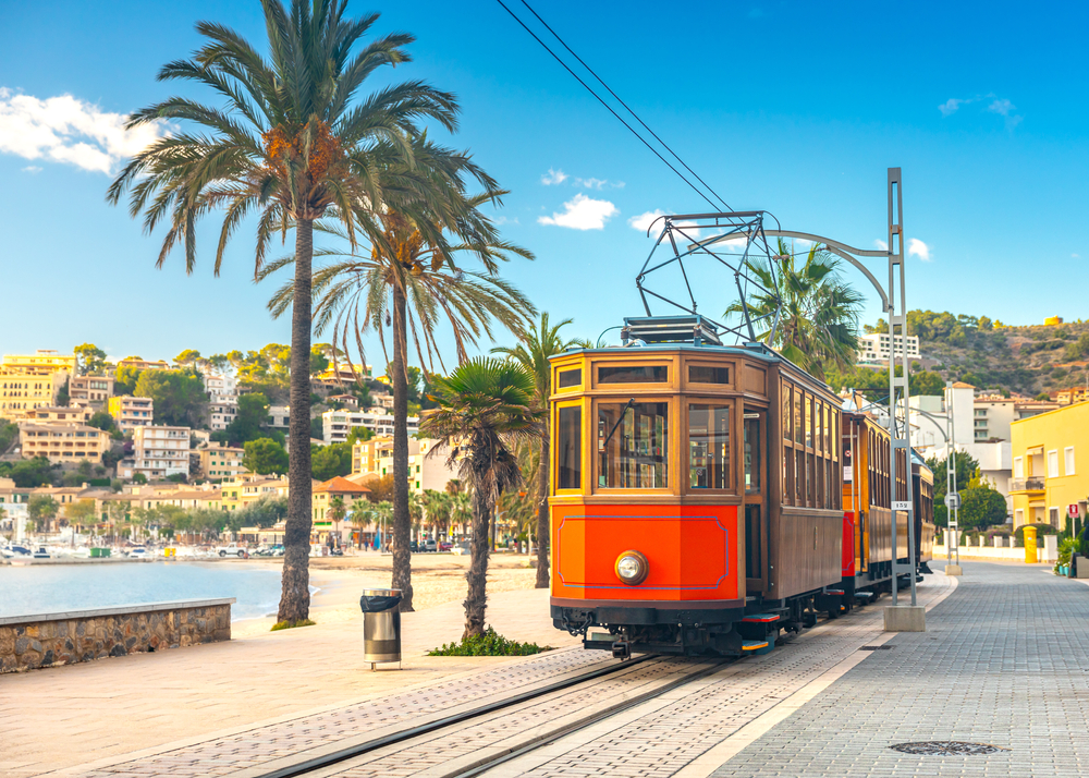 The,Famous,Orange,Tram,Runs,From,Soller,To,Port,De