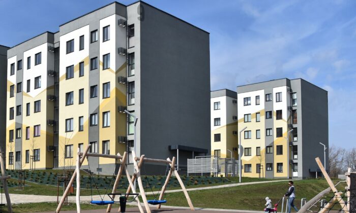 A newly built suburb in the Russian city of Belgorod, some 700 km south of Moscow, on April 11, 2019. (Vasily Maximov/AFP via Getty Images)