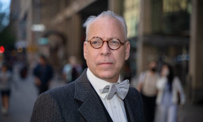 Jeffrey Tucker, founder and president of the Brownstone Institute, in New York on April 22, 2022. (Otabius Williams/The Epoch Times)

