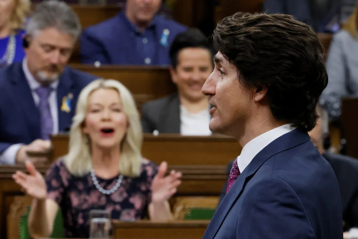 Canada's Prime Minister Justin Trudeau speaks during Question Period in the House of Commons on Parliament Hill in Ottawa, Ontario, Canada April 27, 2022. (REUTERS/Blair Gable)