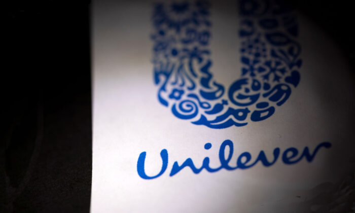 Unilever logo taken on Jan. 17, 2022. (Dado Ruvic/Reuters)