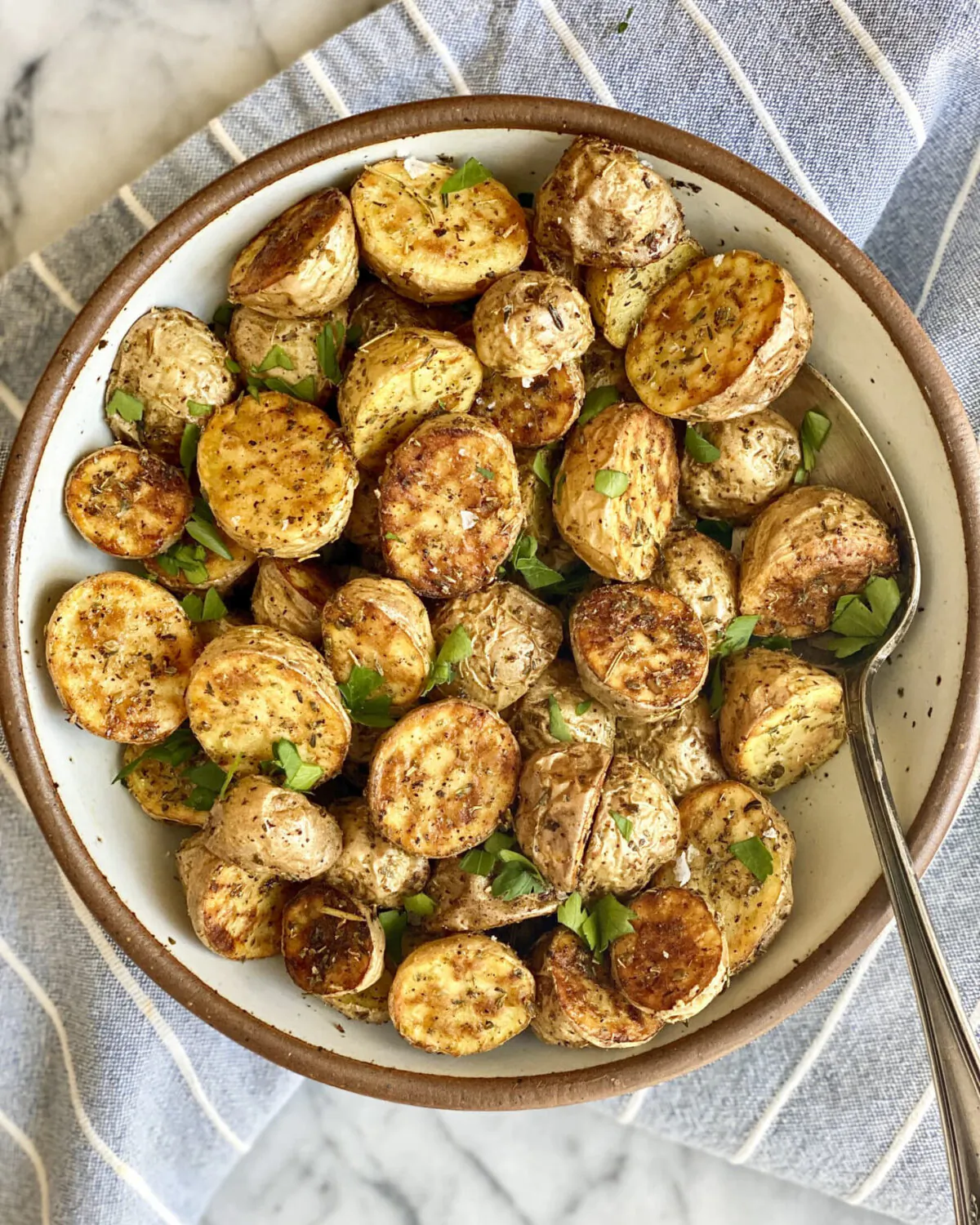 Baby Yukon Gold potatoes are perfect for air frying. (Kelli Foster/TNS)
