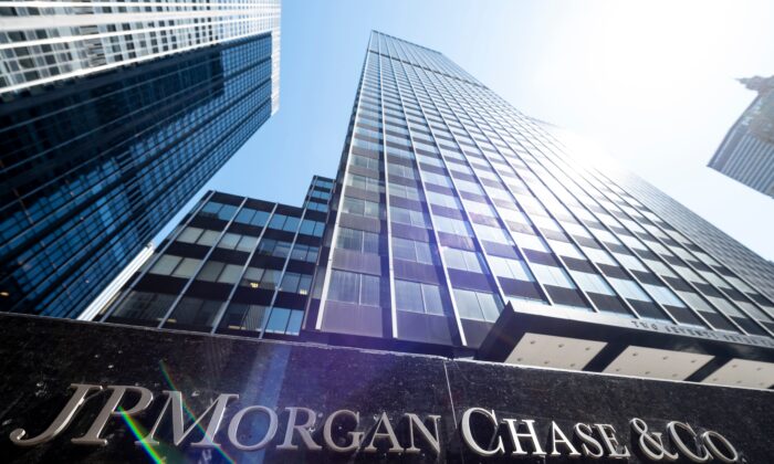The JPMorgan Chase  headquarters in New York on April 17, 2019. (Johannes Eisele/AFP via Getty Images)