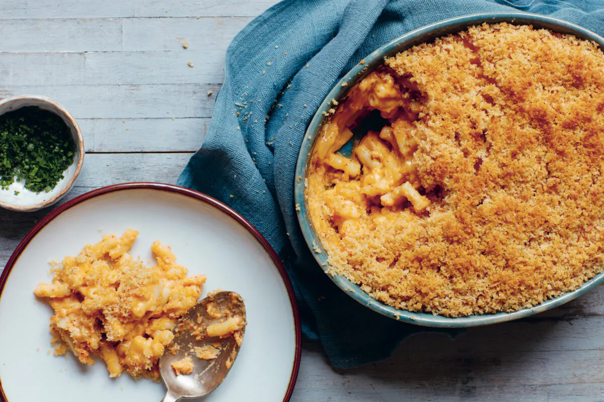 Judy Joos kimchi mac n cheese proves that these flavors are a natural pair. (Courtesy of Judy Joo)