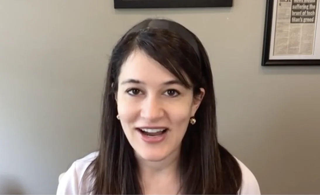 Rachel Bovard, senior tech columnist at The Federalist, in an interview on NTD's Capitol Report, on April 29, 2022. (NTD/Screenshot via The Epoch Times