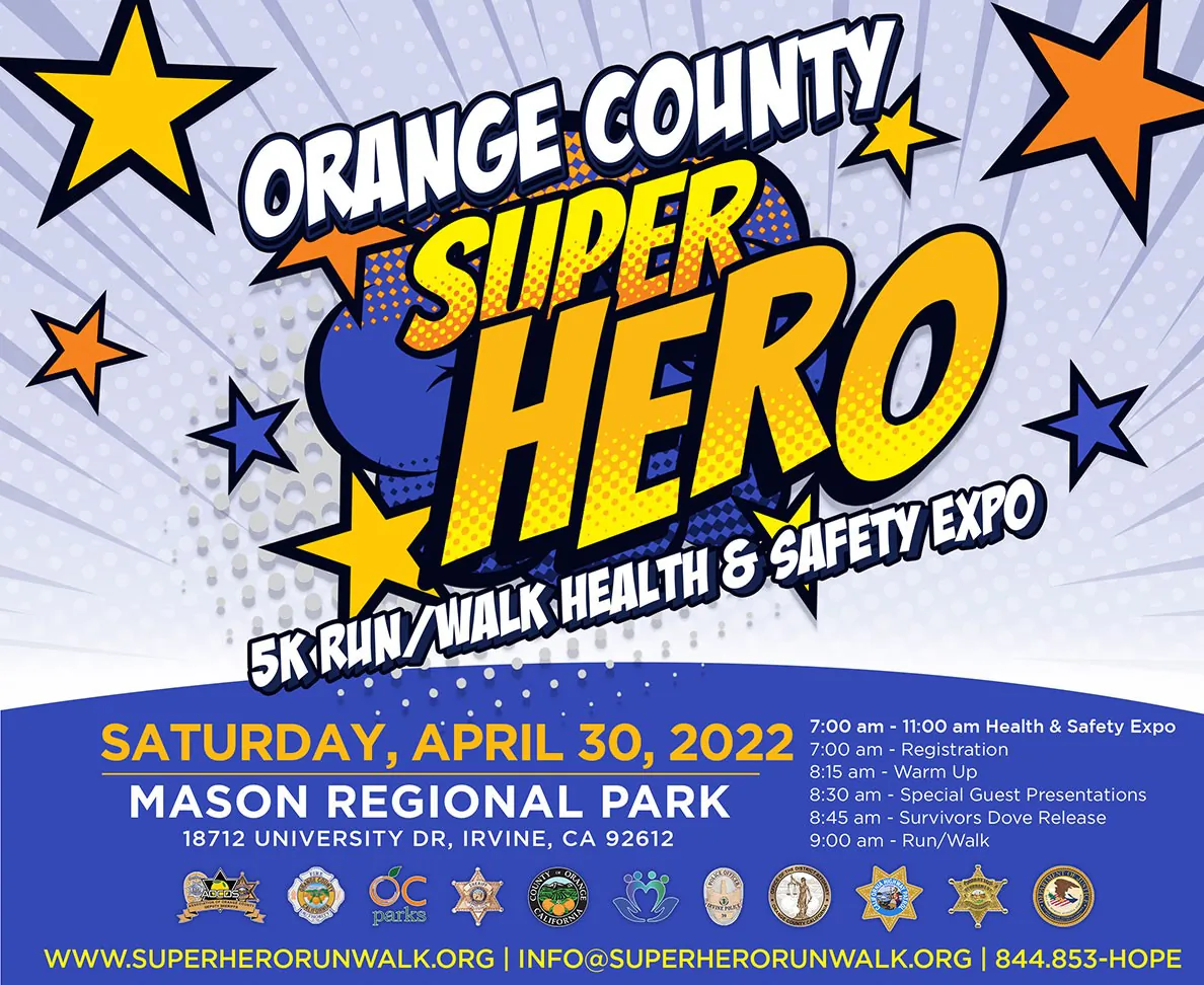 Crime Survivors “Superhero” 5K Run/Walk Health & Fitness Expo in Irvine, Calif., on April 30, 2022. (Courtesy of Crime Survivors)
