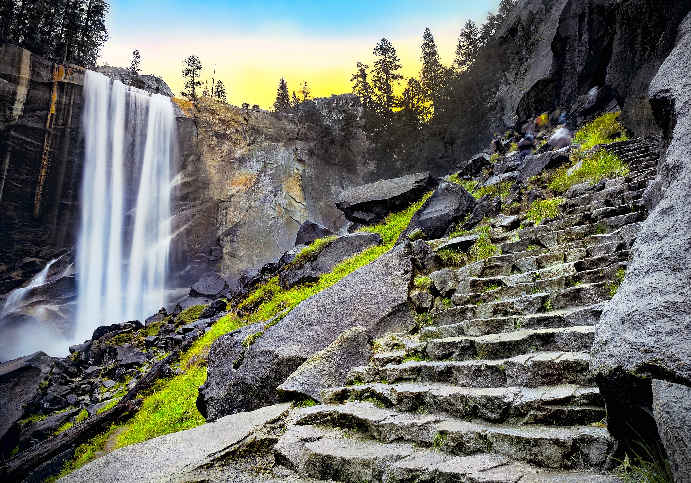 Vernal Falls at Dawn, Yosemite National Park, California USA