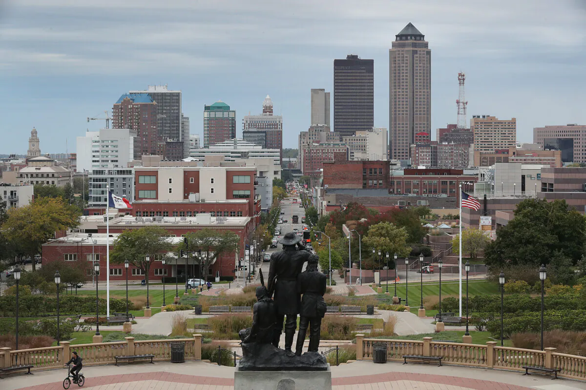 The skyline is seen in Iowa's capital city in Des Moines, Iowa, on Oct. 09, 2019. (Joe Raedle/Getty Images)