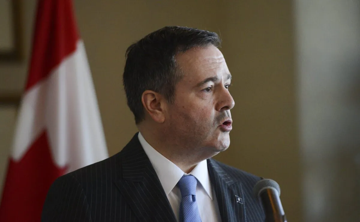 Then-Alberta Premier Jason Kenney speaks at the Rideau Club in Ottawa on March 12, 2020. (The Canadian Press/Sean Kilpatrick)
