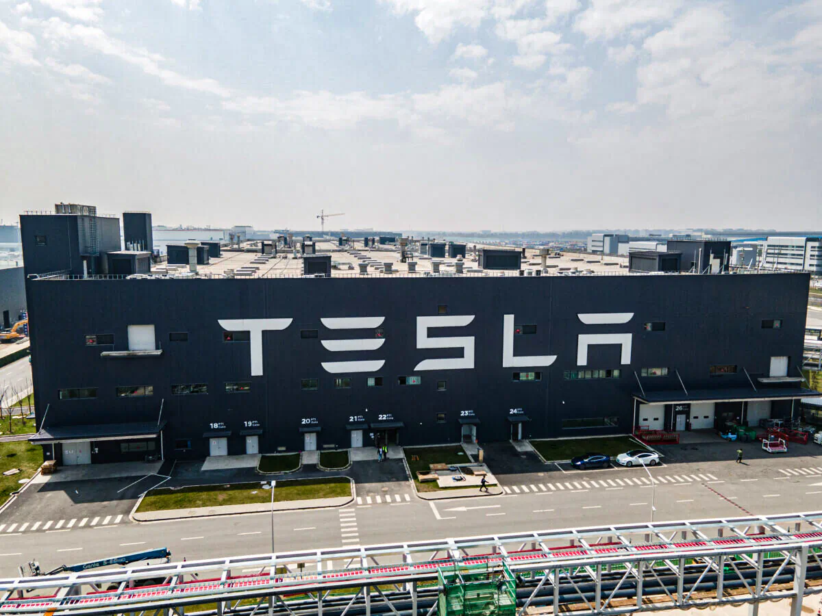 The Tesla Shanghai Gigafactory in China on March 29, 2021. (Xiaolu Chu/Getty Images)