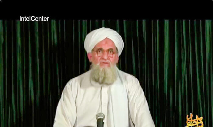 Ayman al-Zawahiri speaking from an undisclosed location in an al-Qaeda's as-Sahab video released on Sept. 10, 2012. (IntelCenter/AFP via Getty Images)