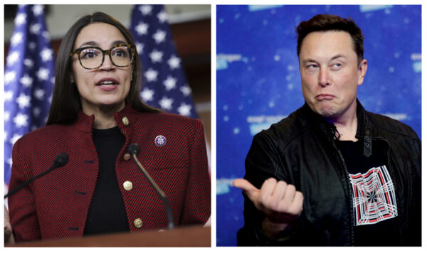 U.S. Rep. Alexandria Ocasio-Cortez and SpaceX owner and Tesla CEO Elon Musk