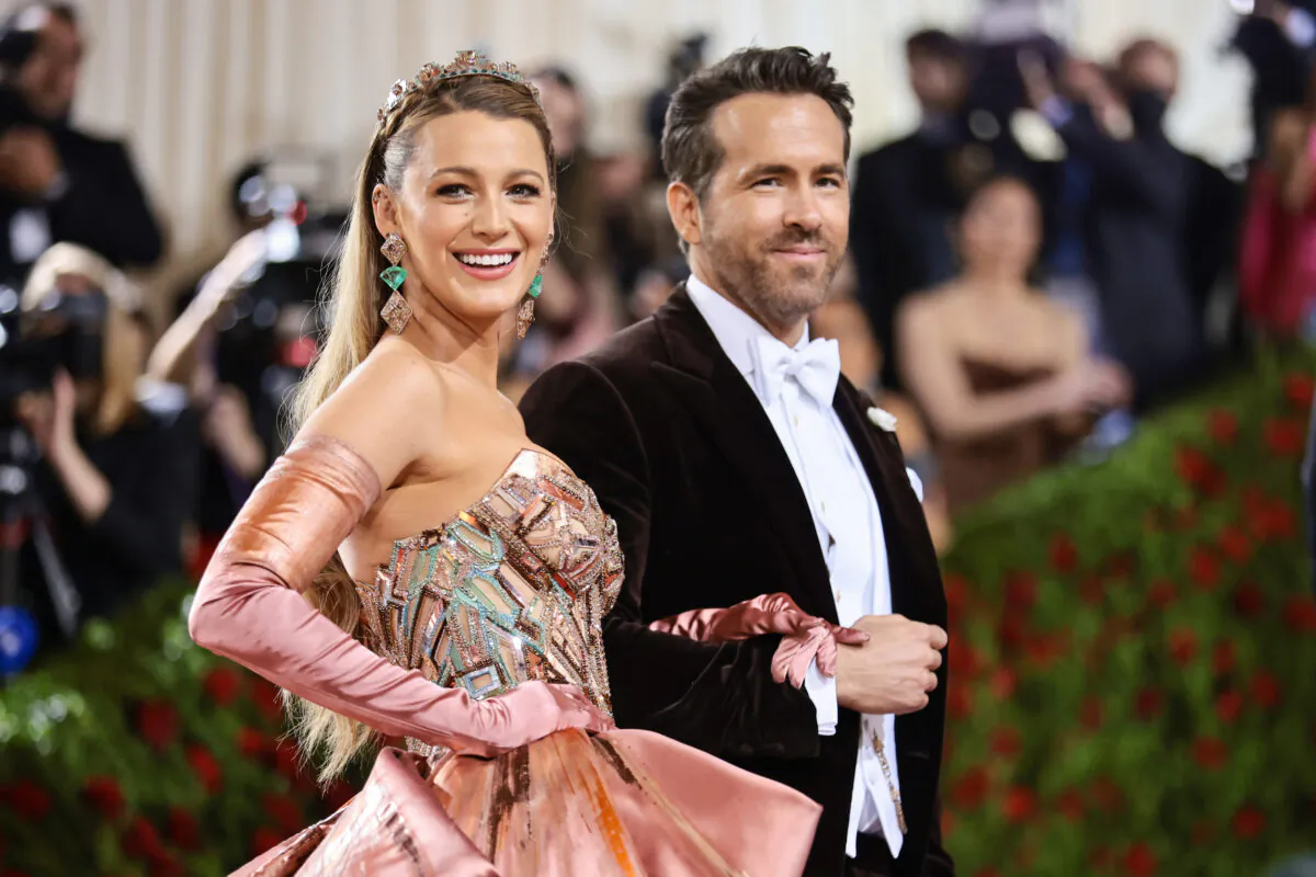 Blake Lively (L) and Ryan Reynolds attend The 2022 Met Gala Celebrating "In America: An Anthology of Fashion" at The Metropolitan Museum of Art in New York on May 2, 2022. (Jamie McCarthy/Getty Images)