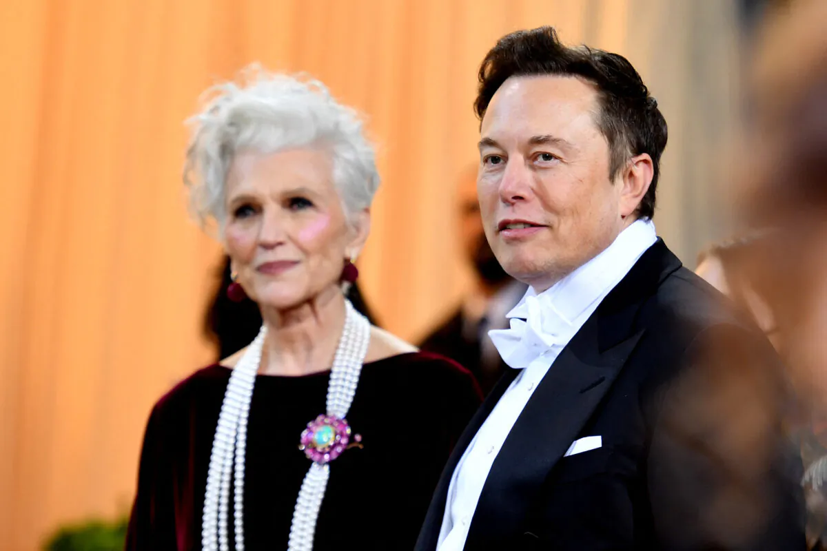 CEO, and chief engineer at SpaceX Elon Musk and his mother, supermodel Maye Musk, arrive for the 2022 Met Gala at the Metropolitan Museum of Art in New York, on May 2, 2022. (Angela Weiss/AFP via Getty Images) 