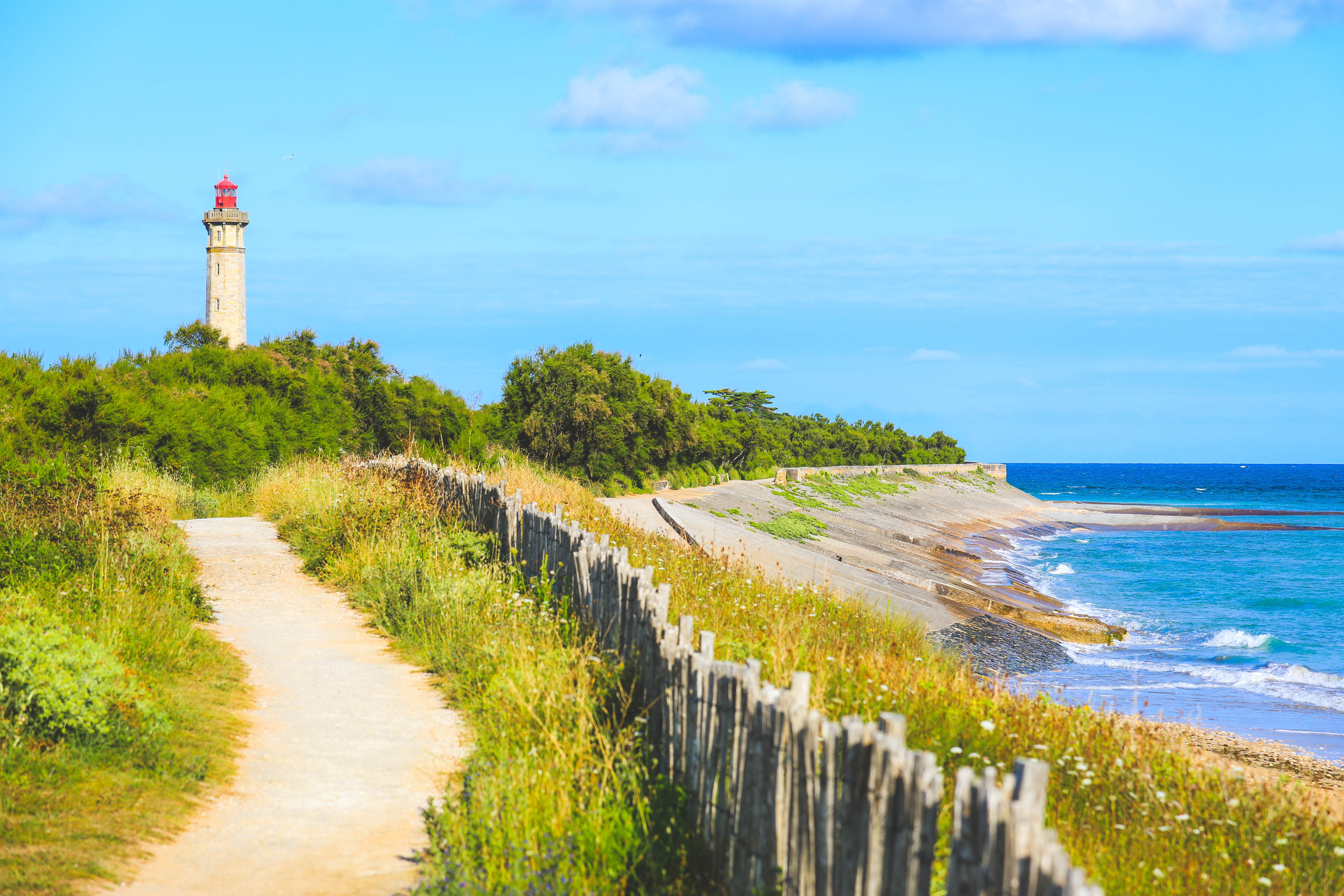 An old Phare des Baleines Lighthouse Ile de Re, France.