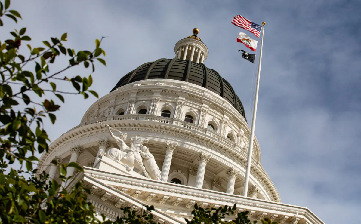 The California State Capitol building in Sacramento on April 18, 2022. (John Fredricks/The Epoch Times)