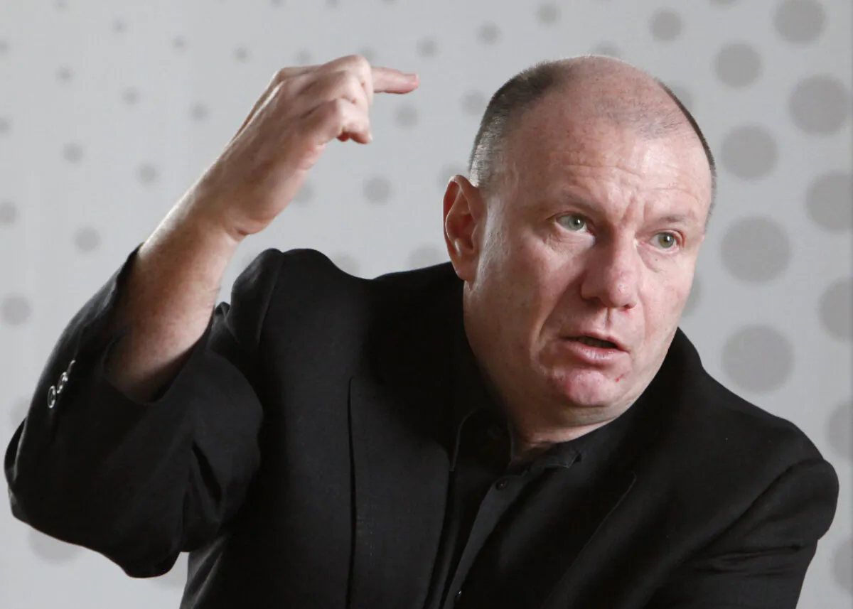 Interros President Vladimir Potanin answers journalists' questions during the Reuters Russia Investment Summit in Moscow, on Sept. 27, 2012. (Alexey Petrov/Reuters)