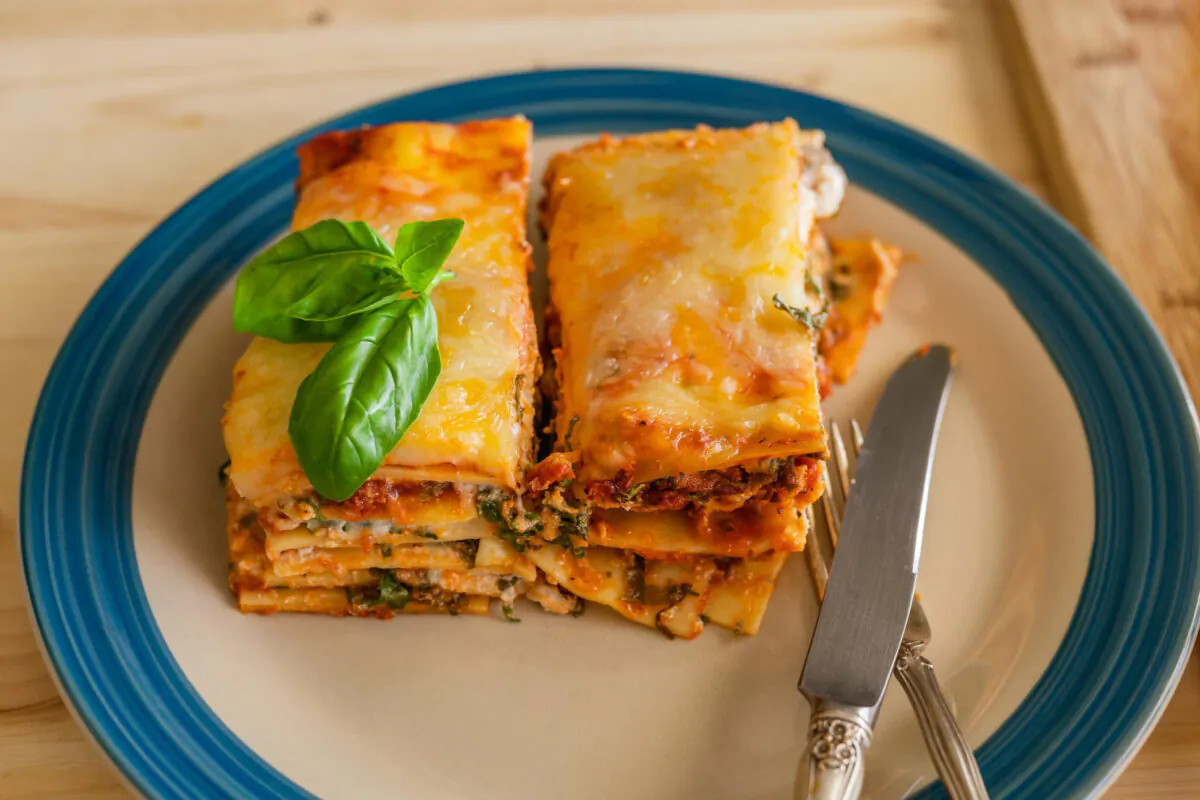 Spinach and Sausage Lasagna. (Nature, food, landscape, travel/iStock via Getty Images)