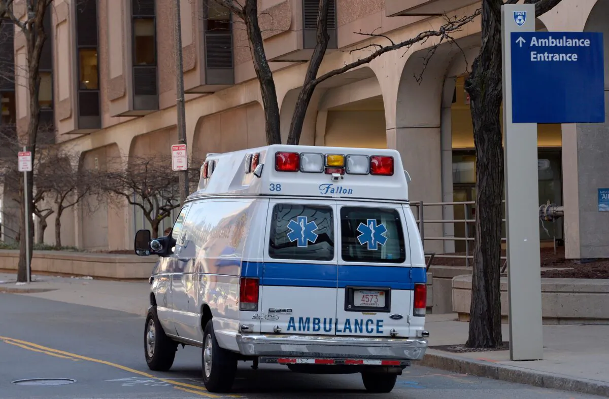 An ambulance in Boston, on March 7, 2020. (Joseph Prezioso/AFP via Getty Images)