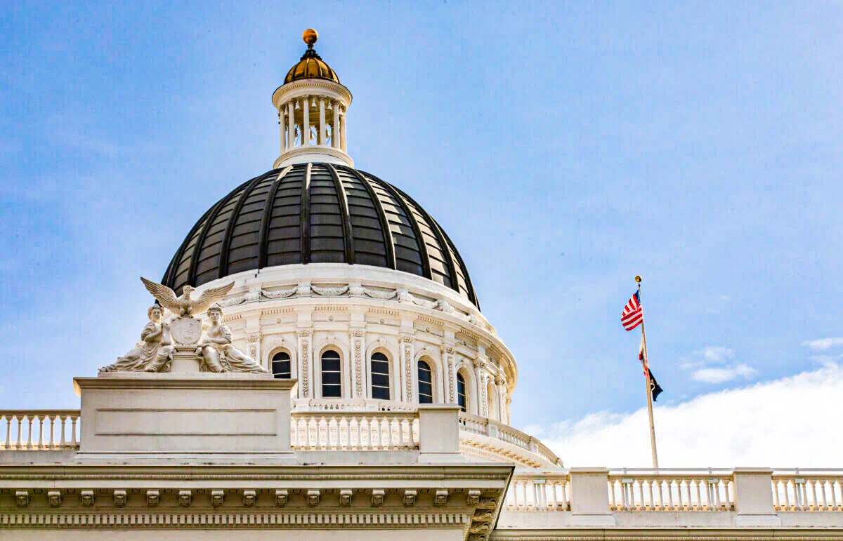 The California state capitol building in Sacramento on April 18, 2022. (John Fredricks/The Epoch Times)